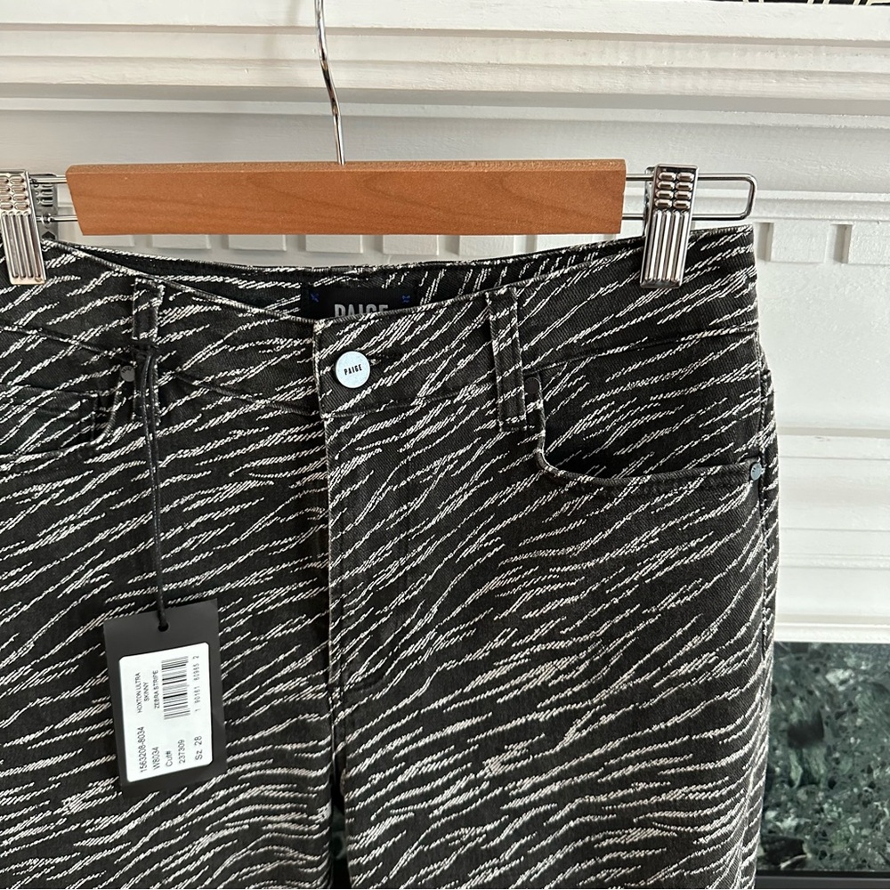 Paige Hoxton Ultra Skinny Zebra Stripe size 28 NWT - Picture 2 of 12